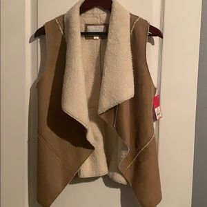 Faux suede vest